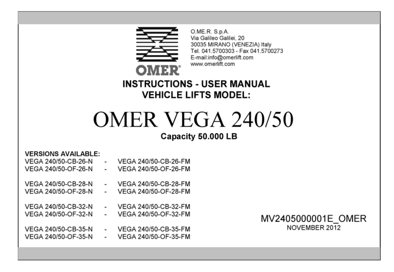 Omer VEGA 240/50 Instructions & user's manual