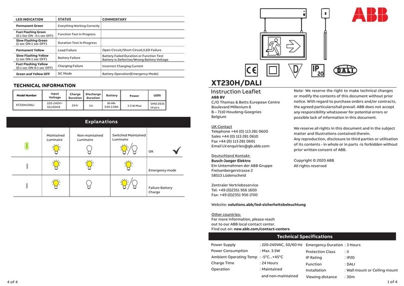 ABB XT230H/DALI Instruction leaflet