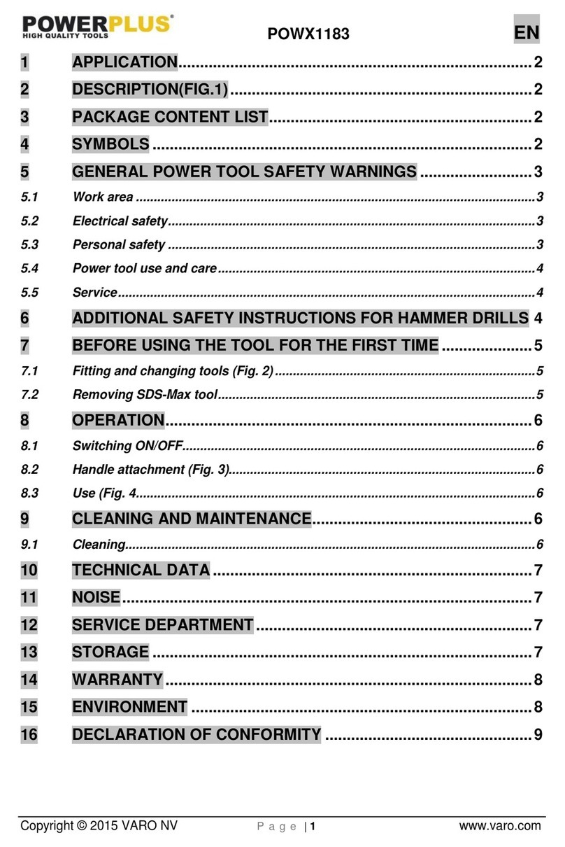 Powerplus POWX1183 User manual