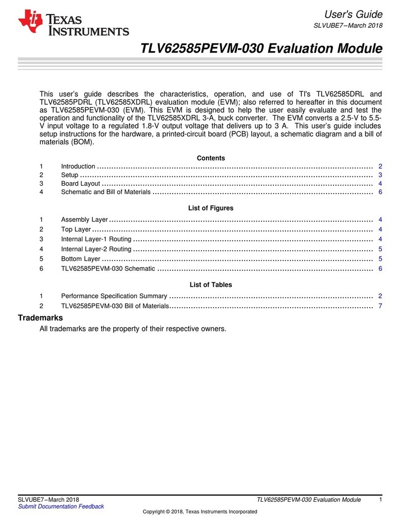 Texas Instruments TLV62585PEVM-030 User manual Texas Instruments TLV62585PEVM-030 User manual