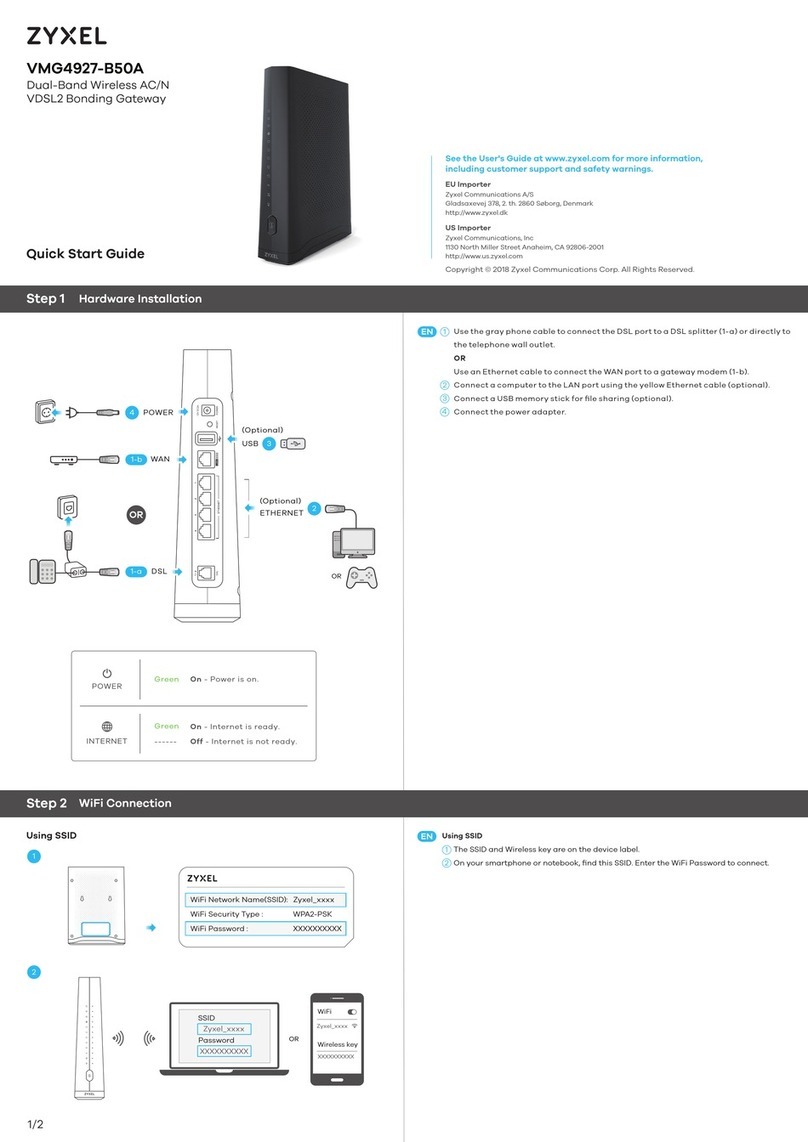 ZyXEL Communications VMG4927-B50A User manual ZyXEL Communications VMG4927-B50A User manual