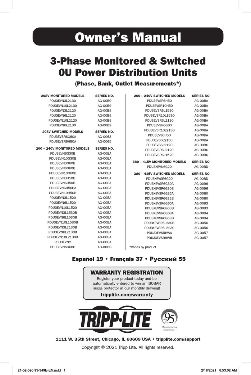 Tripp Lite PDU3EVN10L2130 owner's manual