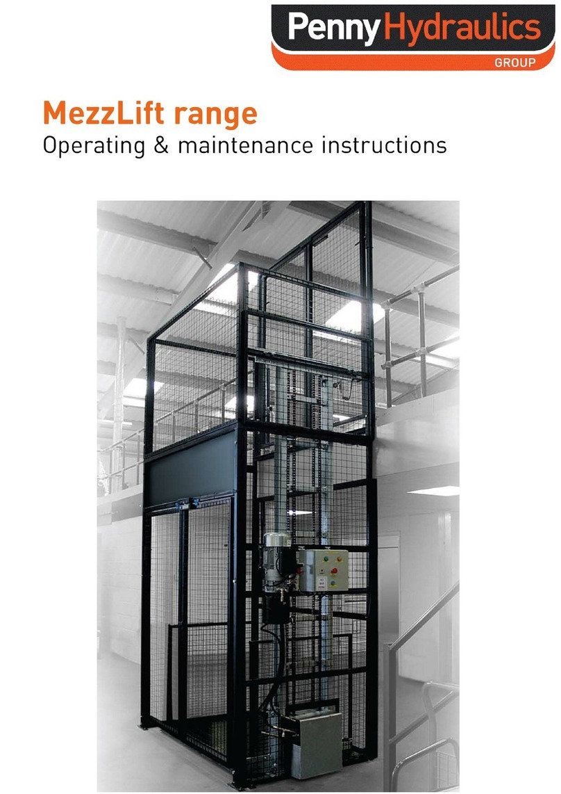 PennyHydraulics MezzLift Series Installation and operation manual