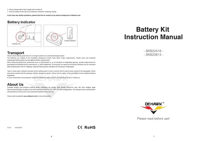 DEHAWK BKS22418 instruction manual
