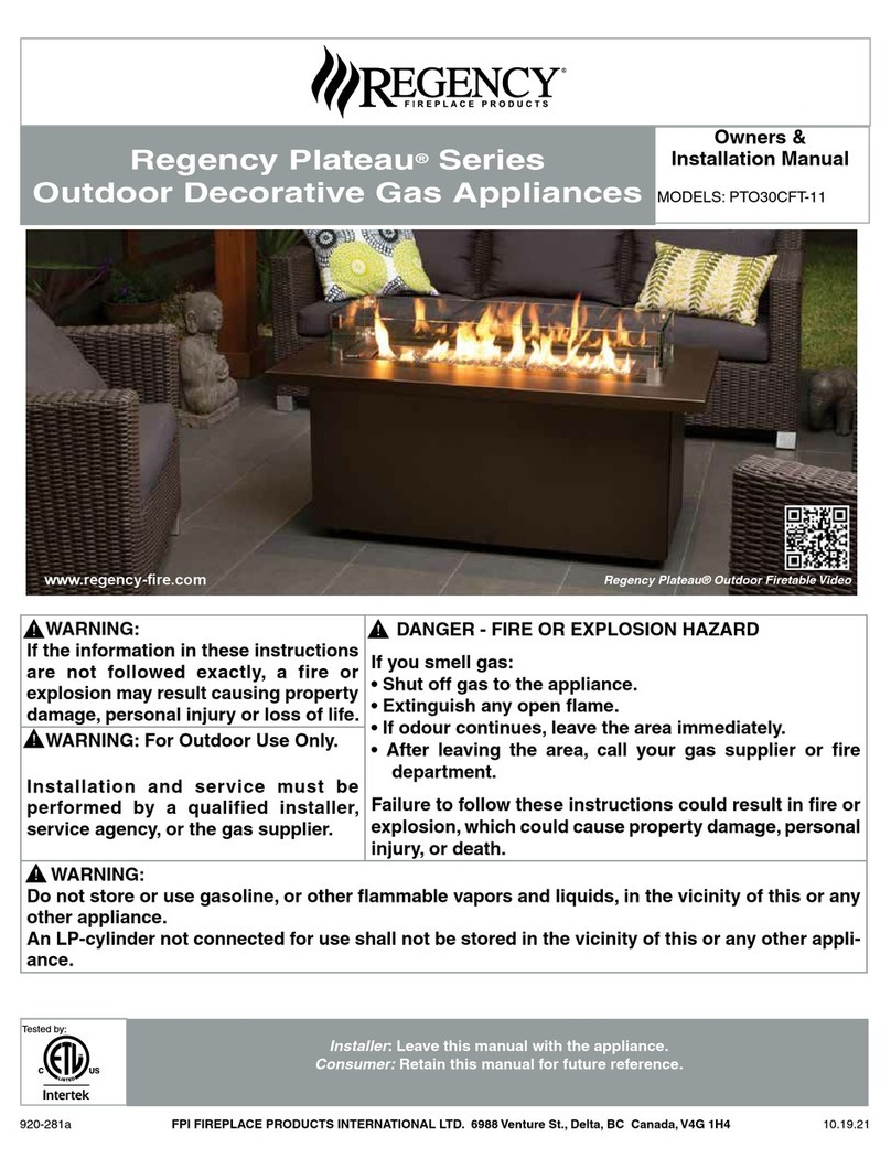 Regency Plateau Series Owners & installation manual