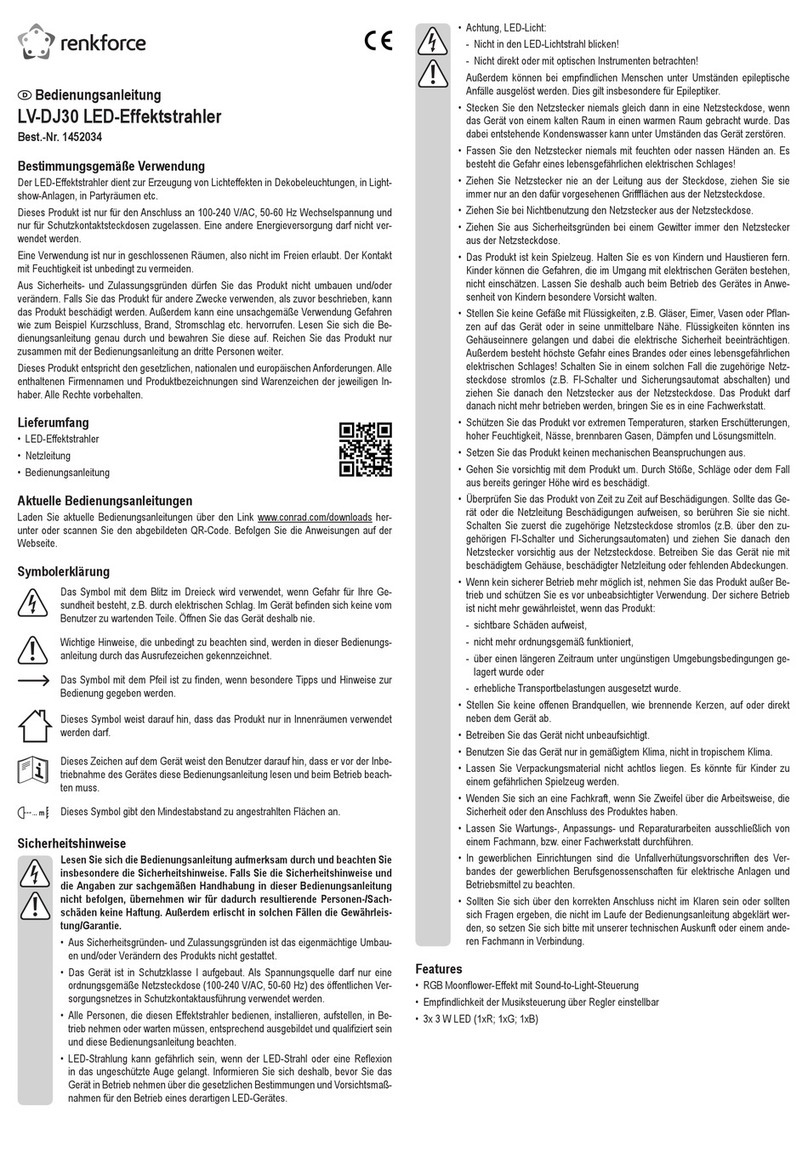 Renkforce LV-DJ30 operating instructions