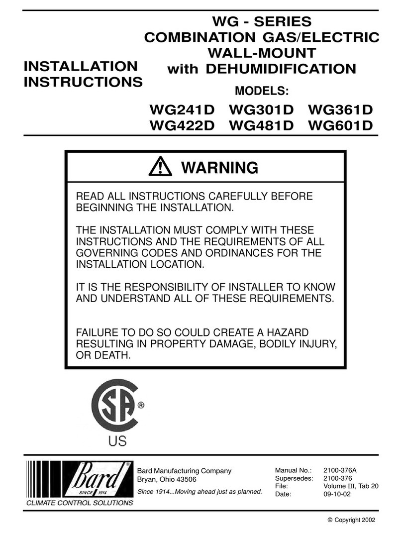 Bard WG241D User manual