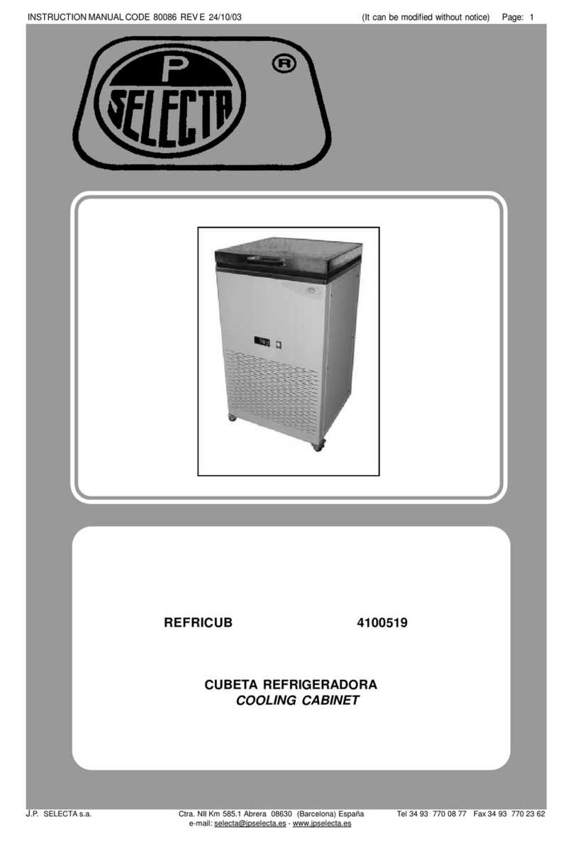 Selecta REFRICUB instruction manual