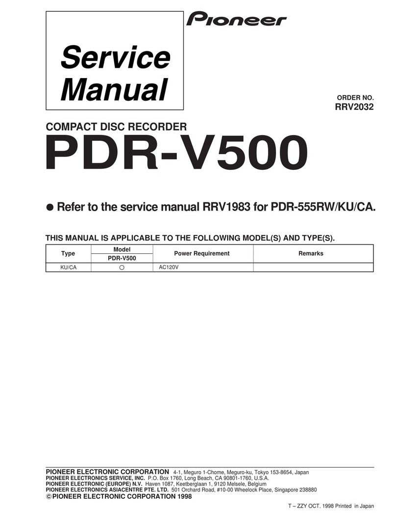 Pioneer PDR-V500 User manual