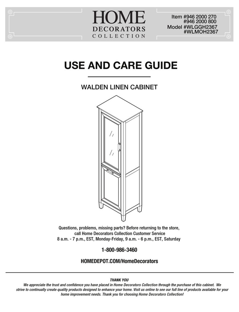 Home Decorators Collection WLGGH2367 946 2000 270 Use and care guide