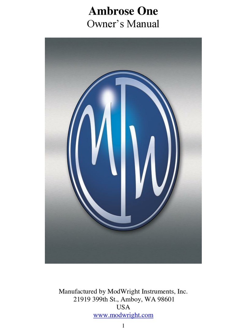 ModWright Instruments Ambrose One User manual