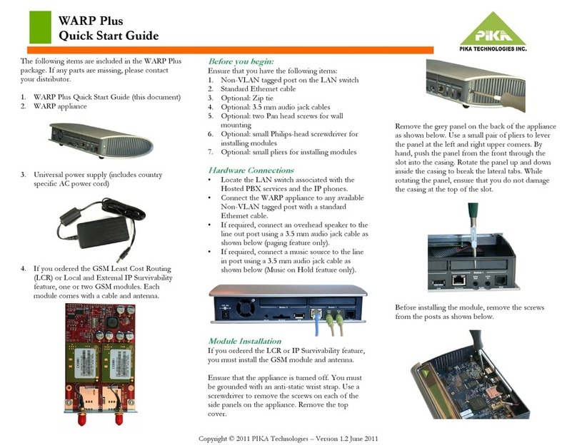 PIKA WARP Plus User manual