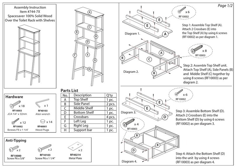 Spacesaver 744-7X User manual