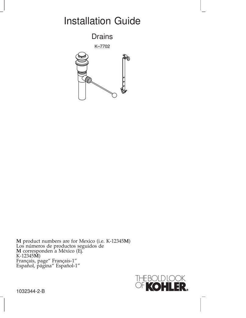 Kohler K-7702 User manual Kohler K-7702 User manual
