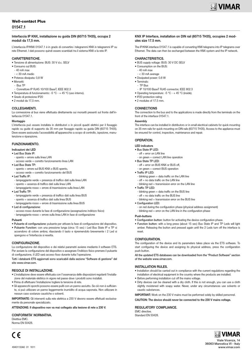 Vimar Well-contact Plus User manual