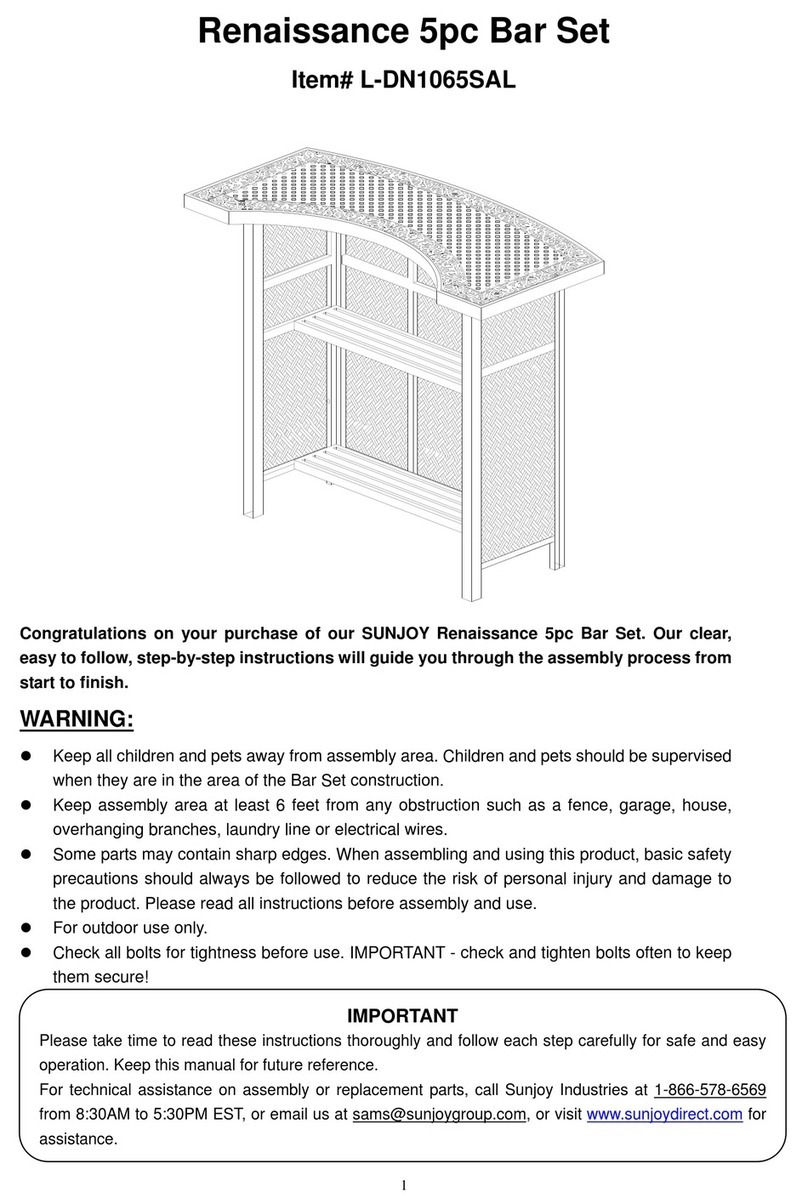 Sunjoy Renaissance L-DN1065SAL quick start guide