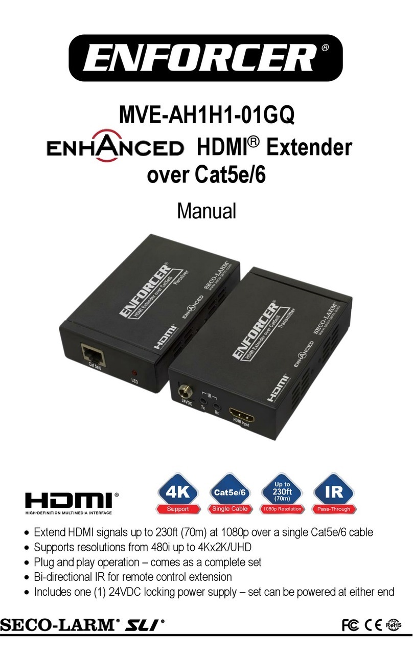 SECO-LARM SLI ENFORCER ENHANCED MVE-AH1H1-01GQ manual