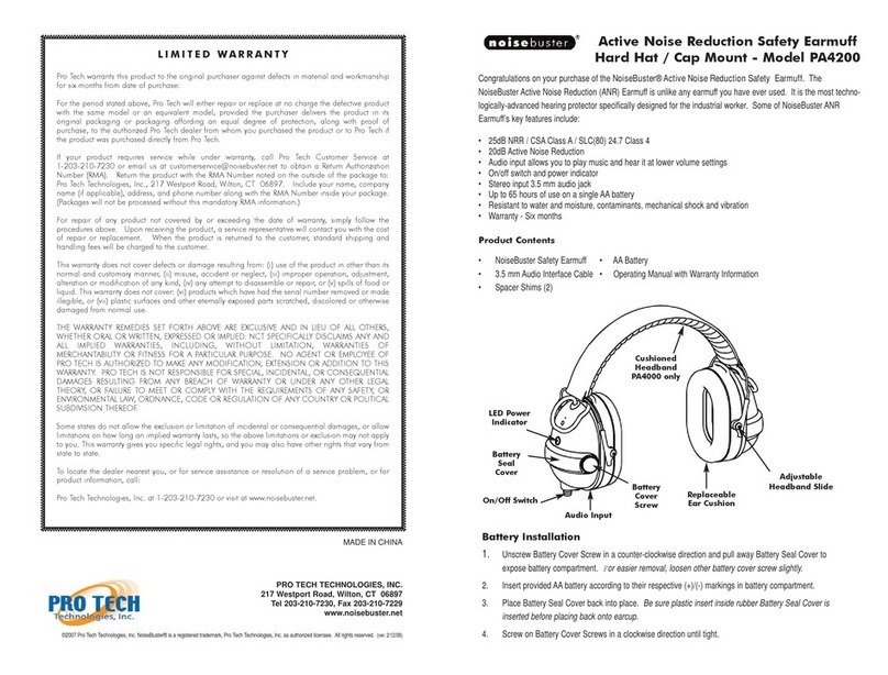 protech NoiseBuster PA4200 quick start guide