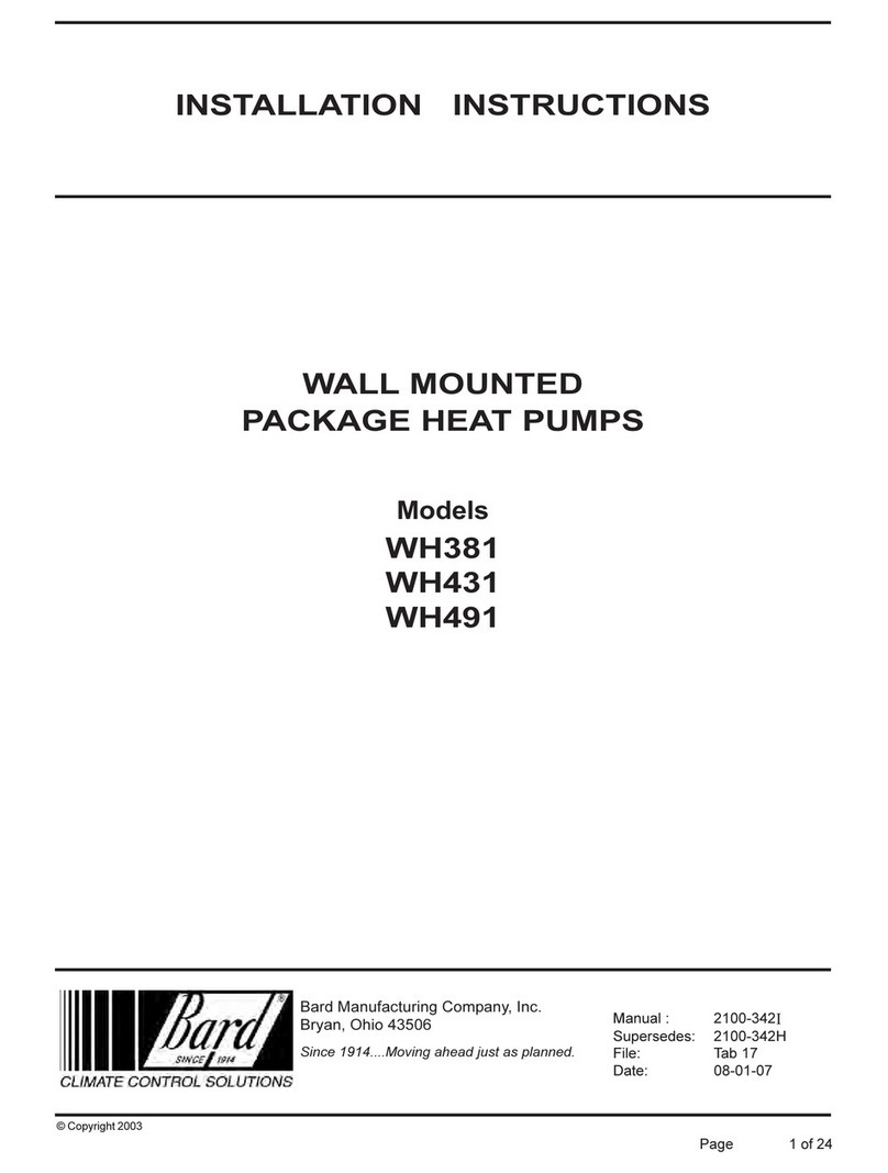 Bard WH381 installation instructions