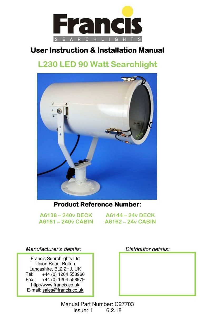 Francis A6138 User instruction & installation manual