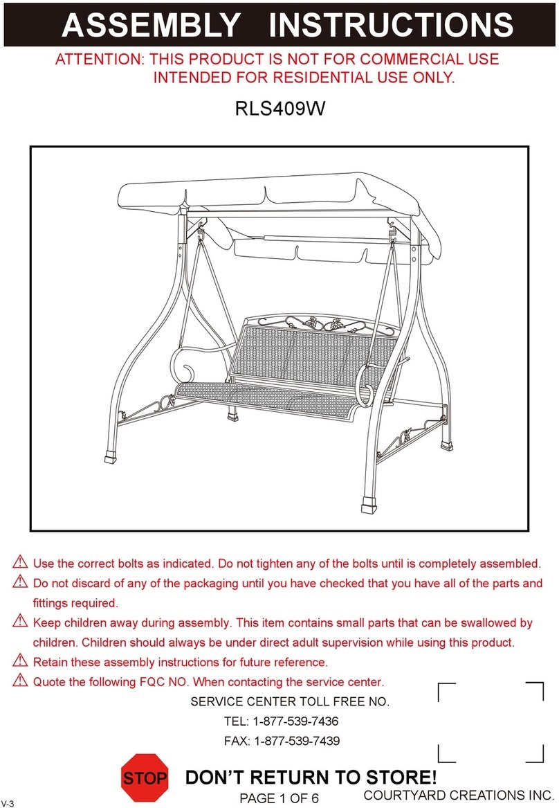 Courtyard Creations RLS409W Assembly instructions Courtyard Creations RLS409W Assembly instructions