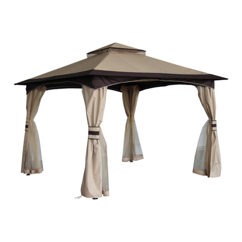 Outsunny Pavilion Frame Assembly and operating instructions