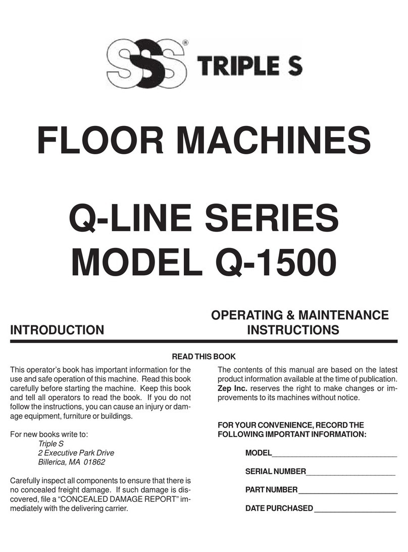 Triple S Q-LINE Series Operating & maintenance instructions
