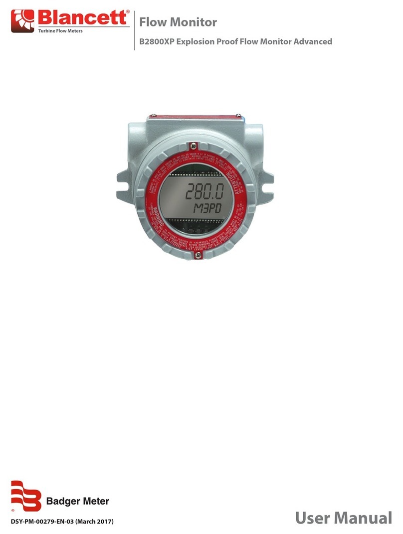 Badger Meter Blancett B2800XP User manual