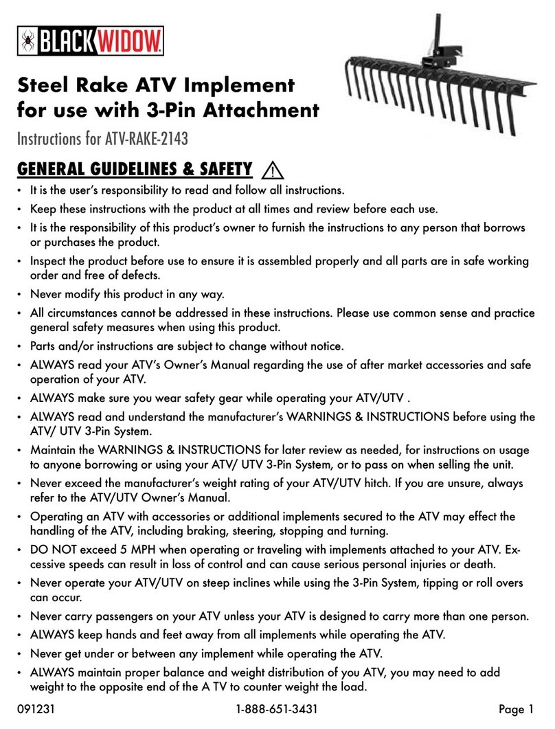 Black Widow ATV-RAKE-2143 instructions