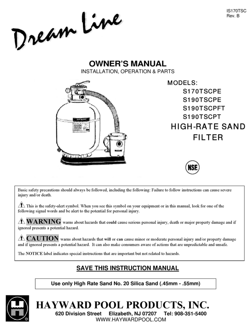Hayward Pool Products Dream Line S170TSCPE owner's manual