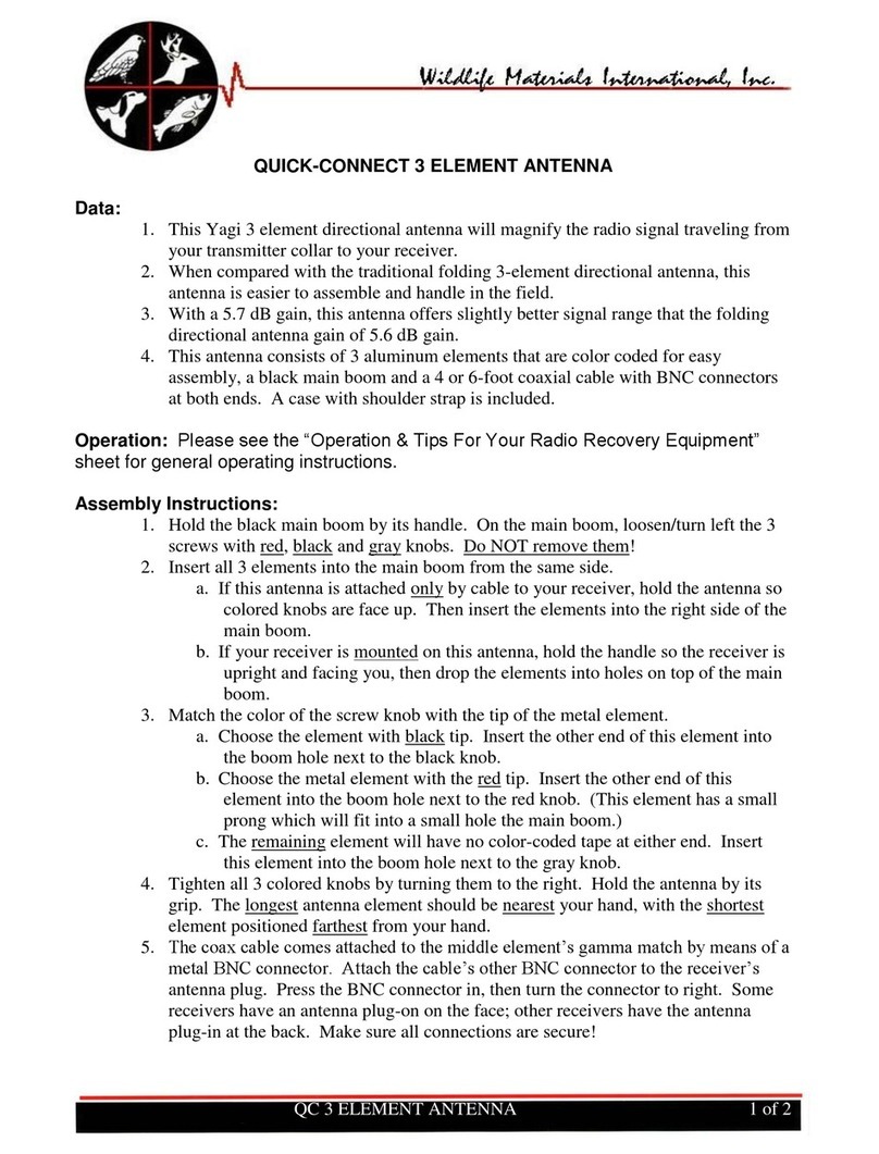 Wildlife Materials QUICK-CONNECT 3 ELEMENT quick start guide Wildlife Materials QUICK-CONNECT 3 ELEMENT quick start guide