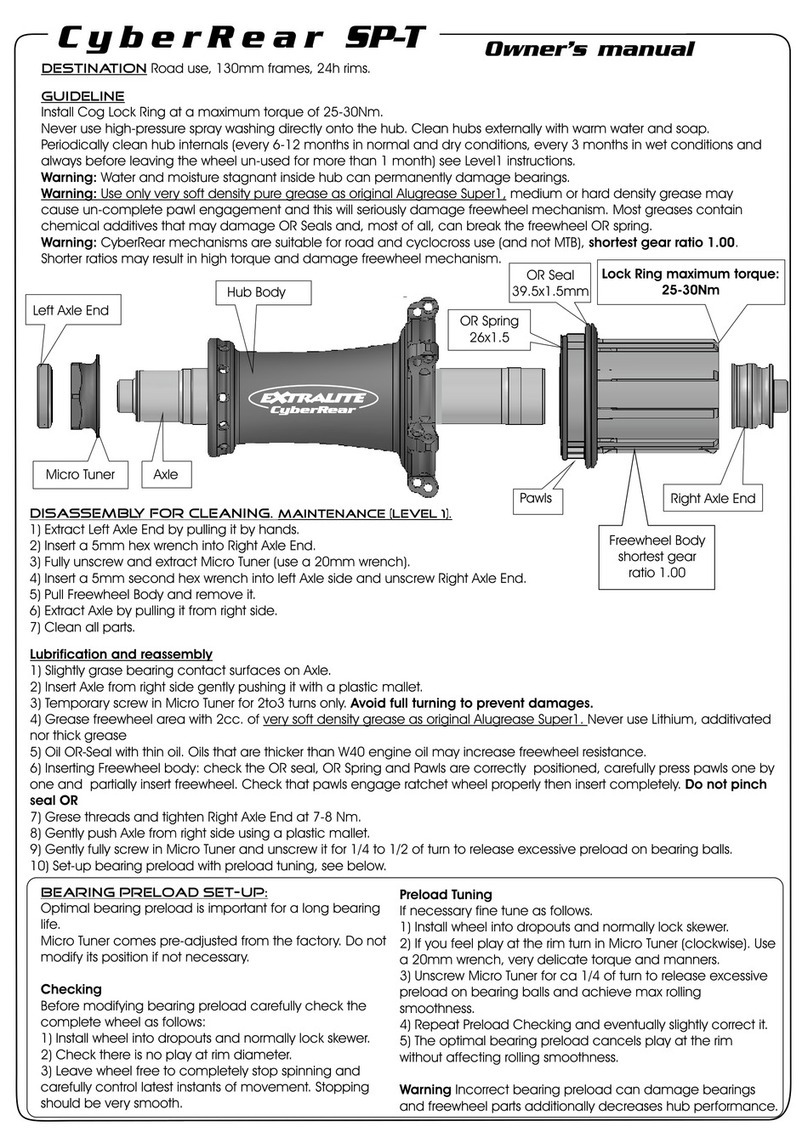 Extralite CyberRear SP-T User manual