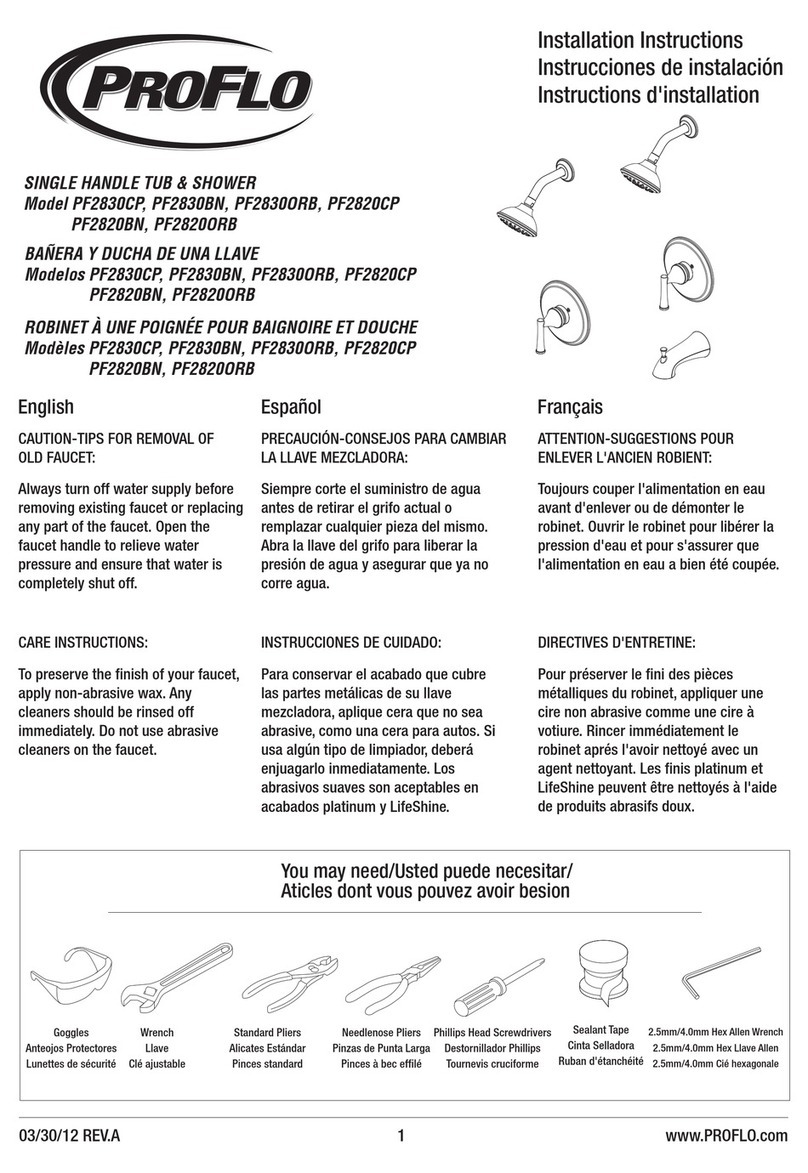 ProFlo Willett PF2830CP User manual