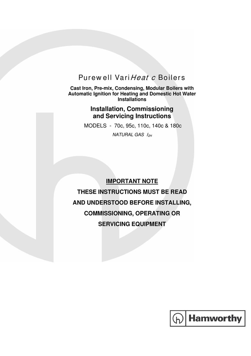 Hamworthy Purewell VariHeat 70c Installation, commissioning and servicing instructions