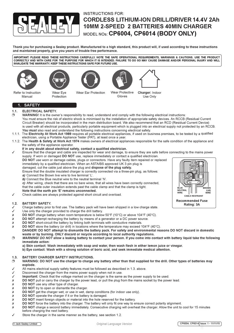 Sealey CP6004 User manual