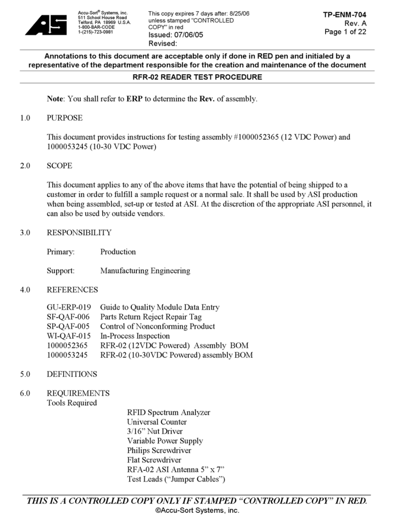 Accu-Sort RFR-02 Test Procedure