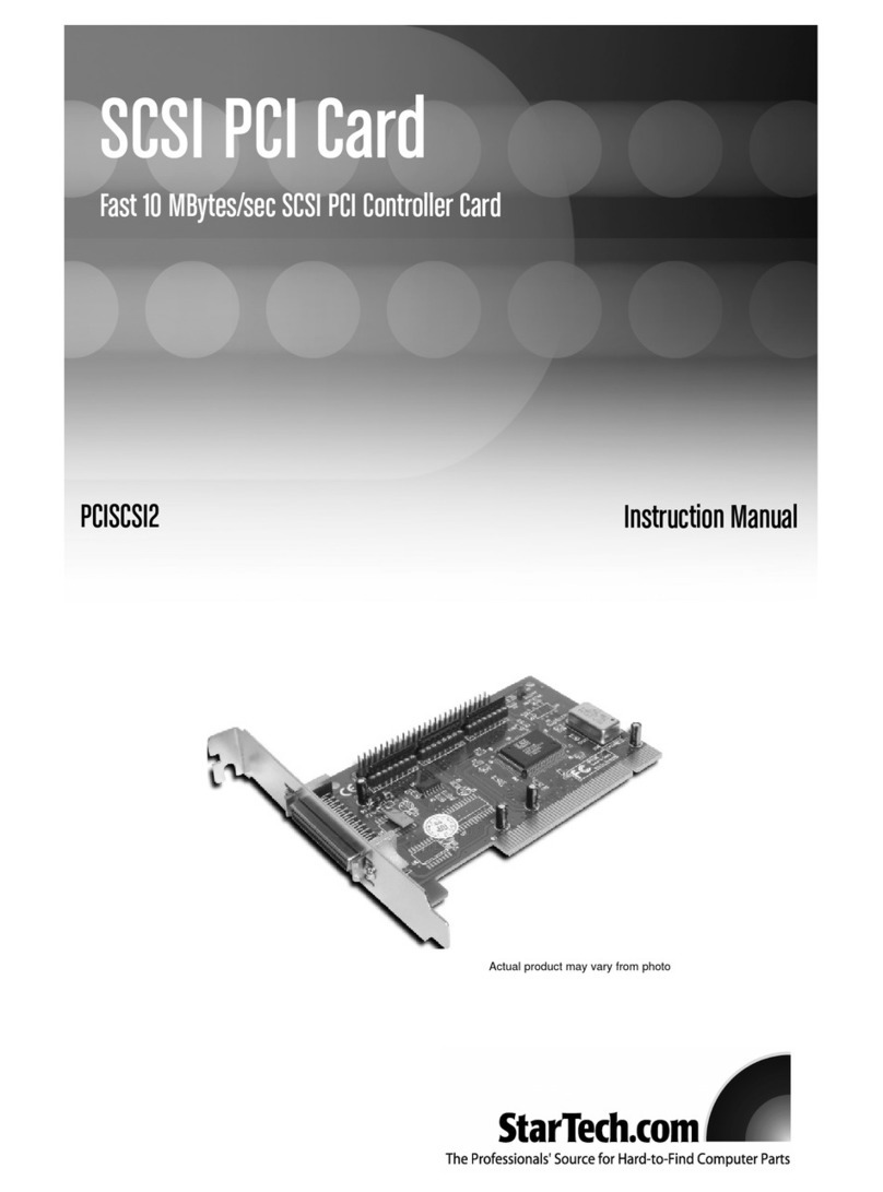 StarTech.com PCISCSI2 User manual StarTech.com PCISCSI2 User manual