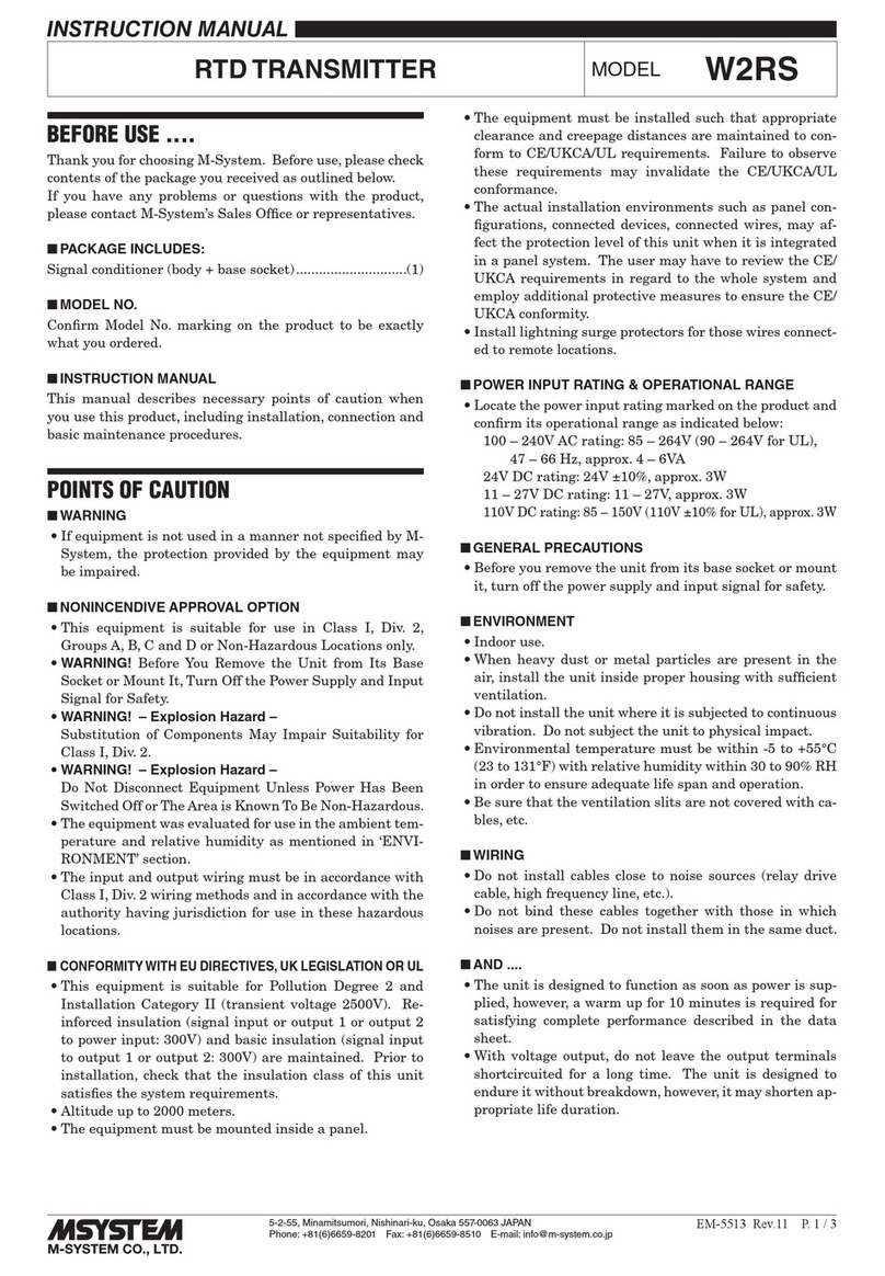 M-system W2RS User manual