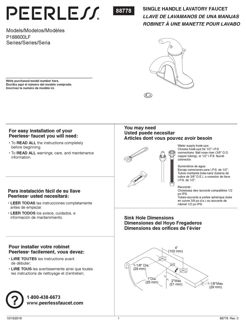 PEERLESS P188600LF User manual