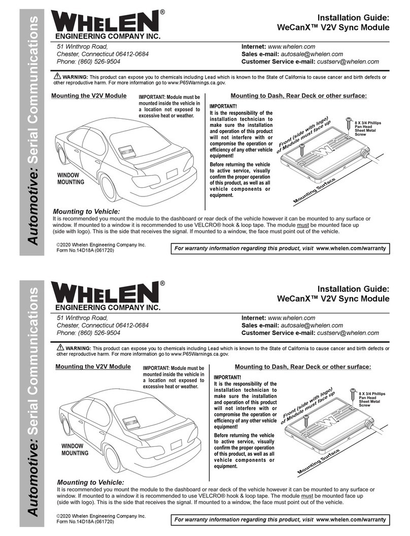 Whelen Engineering Company WeCanX V2V User manual