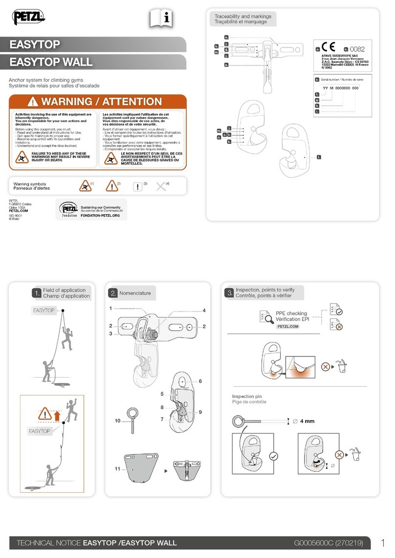Petzl Easytop TECHNICAL NOTICE