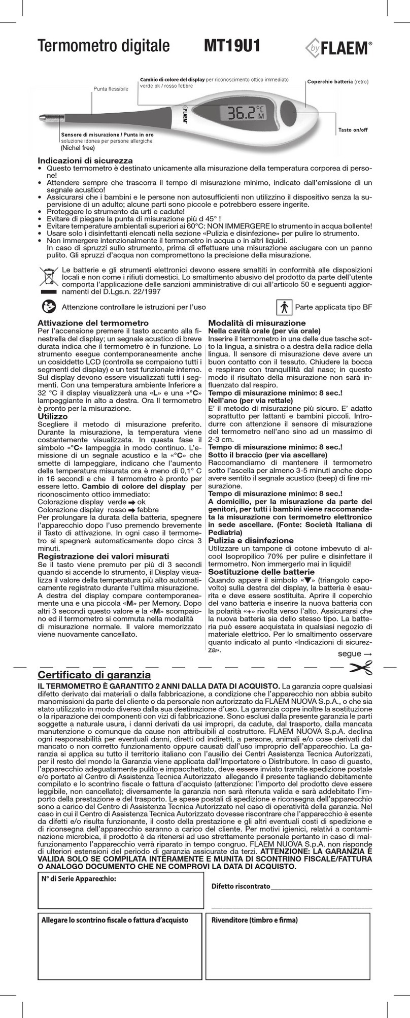 Flaem MT19U1 quick start guide