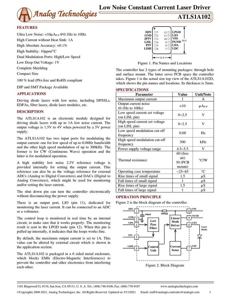Analog Technologies ATLS1A102 quick start guide