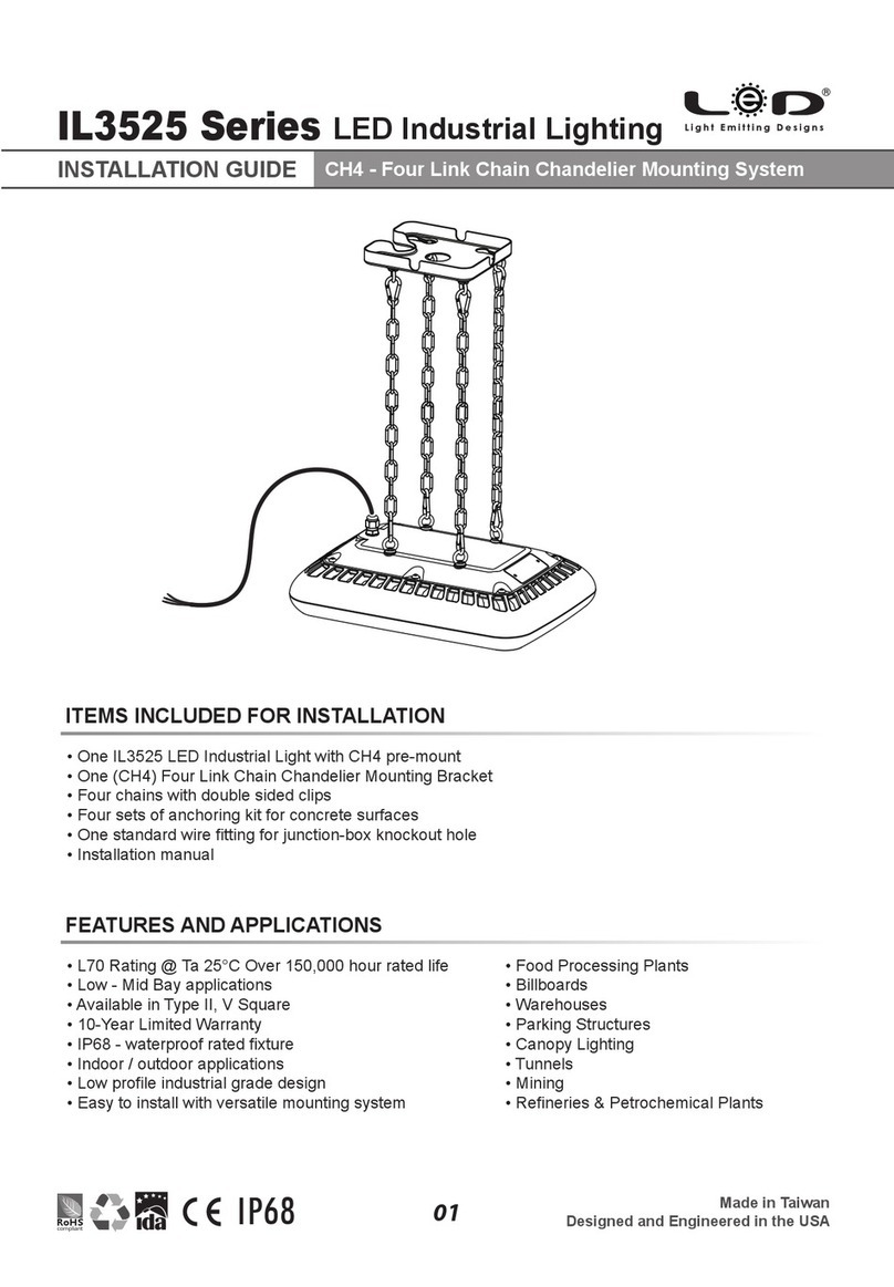 Light Emitting Designs IL3525 Series installation guide