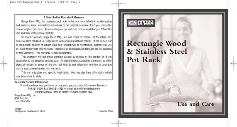 Range Kleen CW6013 Use and care