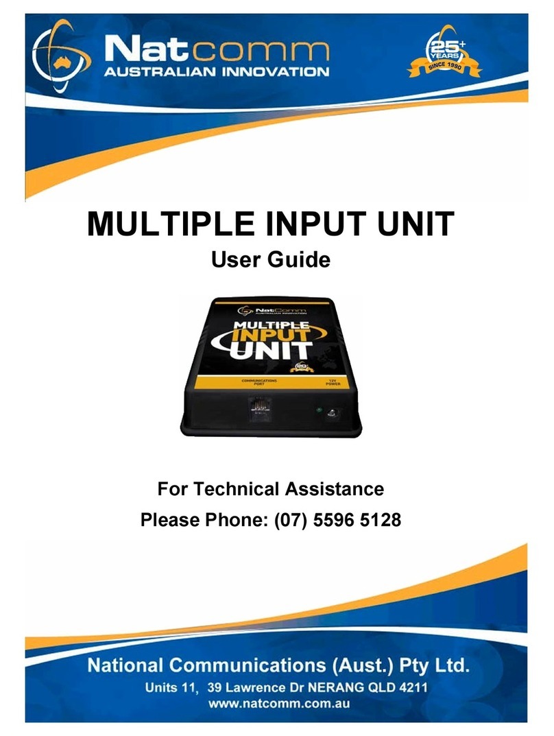NatComm MULTIPLE INPUT UNIT user guide