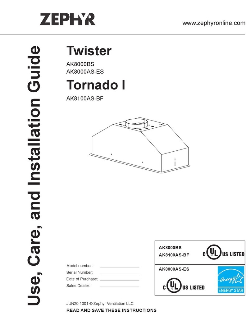 Zephyr Twister AK8000BS Installation guide