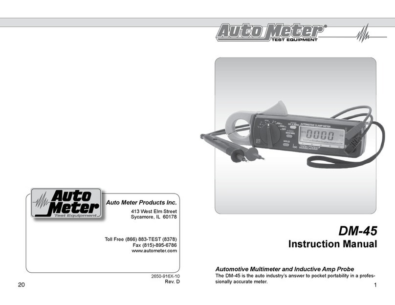 AutoMeter DM-45 User manual