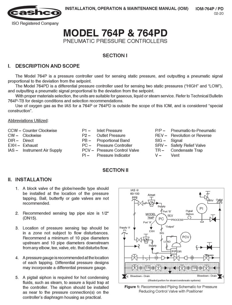 cashco 764P NSTALLATION, OPERATION & MAINTENANCE MANUAL