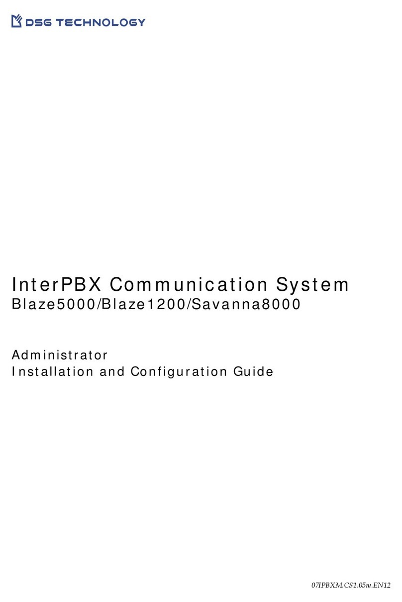 DSG Technology InterPBX Blaze5000 Installation and configuration guide